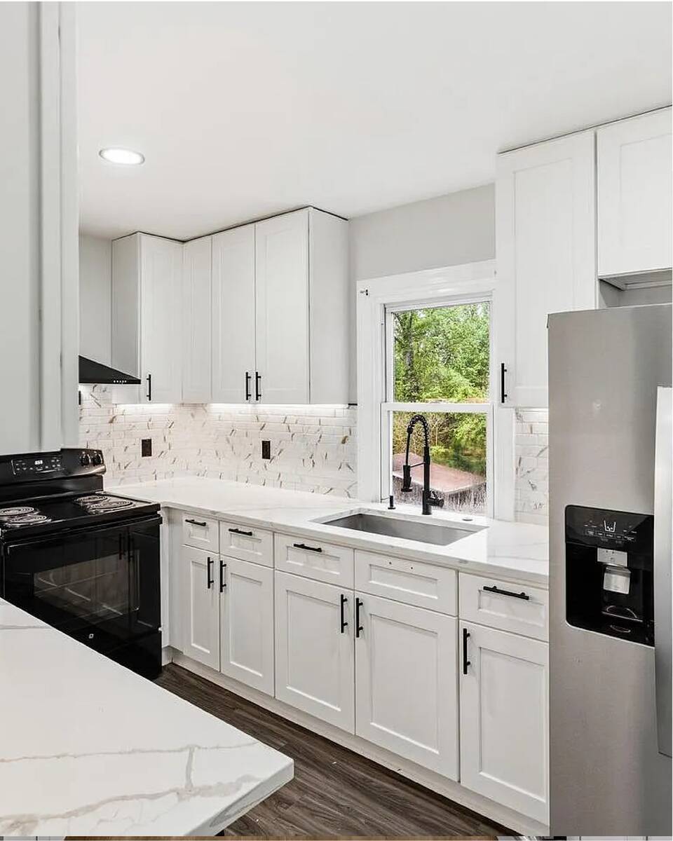 Kitchen interior of the Clinton, Maryland fix-and-flip property